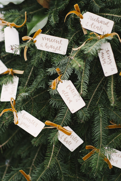 Christmas tree escort cards