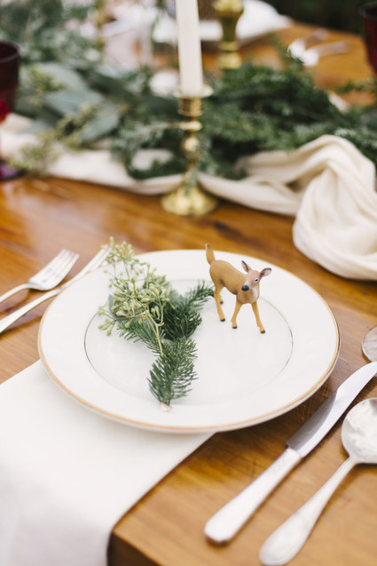 Snowy Christmas tree farm wedding ideas