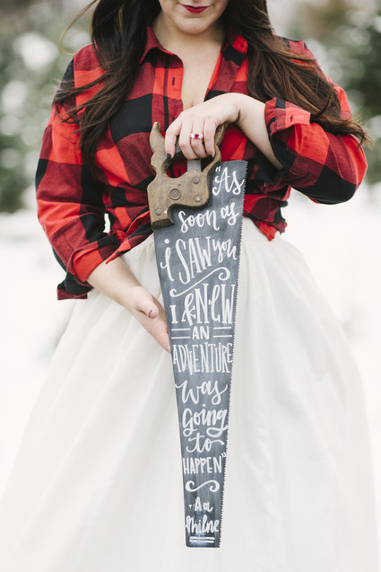 Snowy Christmas tree farm wedding ideas