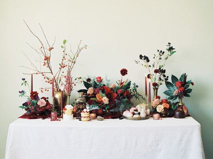 Jewel-tone festive holiday party ideas