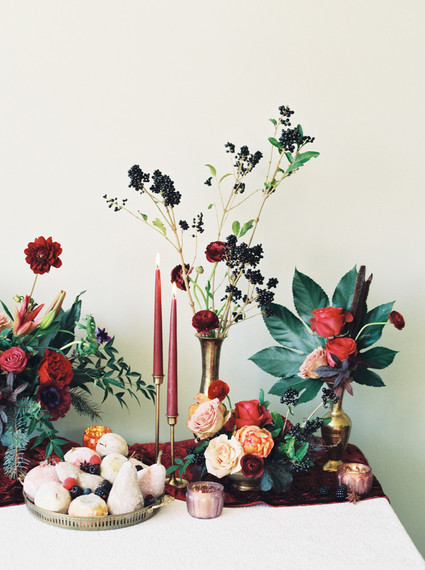 Jewel-tone festive holiday party ideas