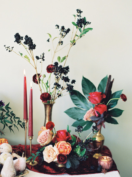 Jewel-tone festive holiday party ideas