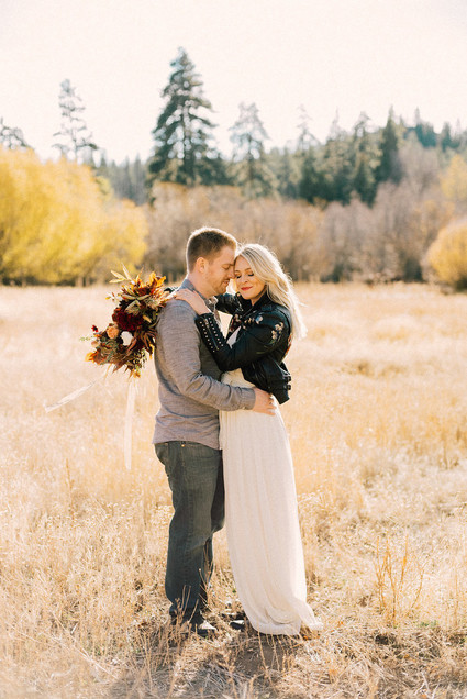 Fall, golden hour engagement photos in Nevada