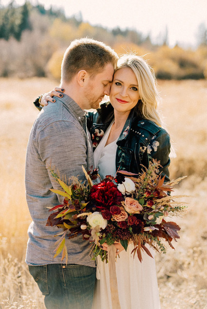 Fall, golden hour engagement photos in Nevada