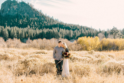 Fall, golden hour engagement photos in Nevada