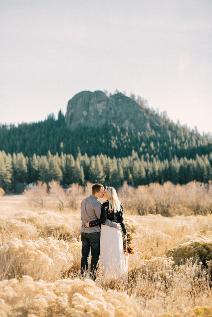 Fall, golden hour engagement photos in Nevada