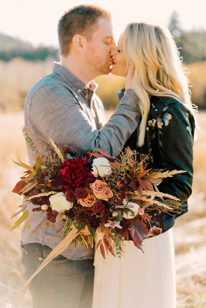 Fall, golden hour engagement photos in Nevada