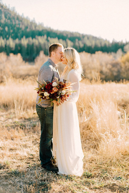 Fall, golden hour engagement photos in Nevada