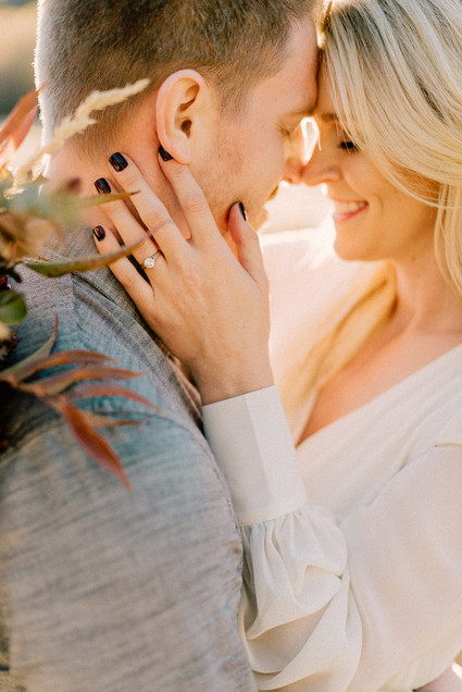 Fall, golden hour engagement photos in Nevada