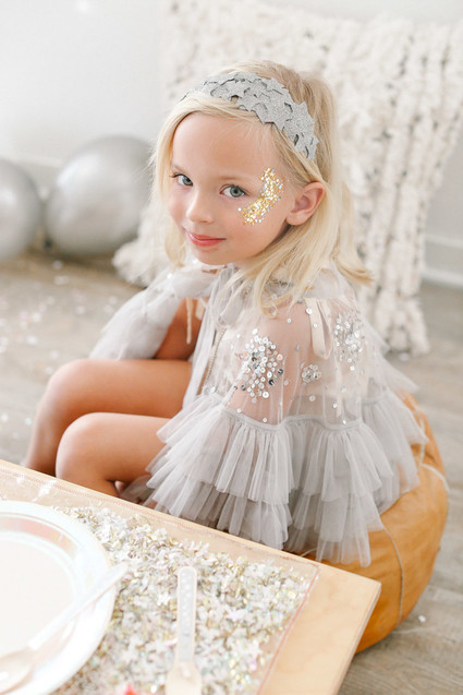 Girly, sparkly NYE party for kids with Beijos Events on 100 Layer Cakelet