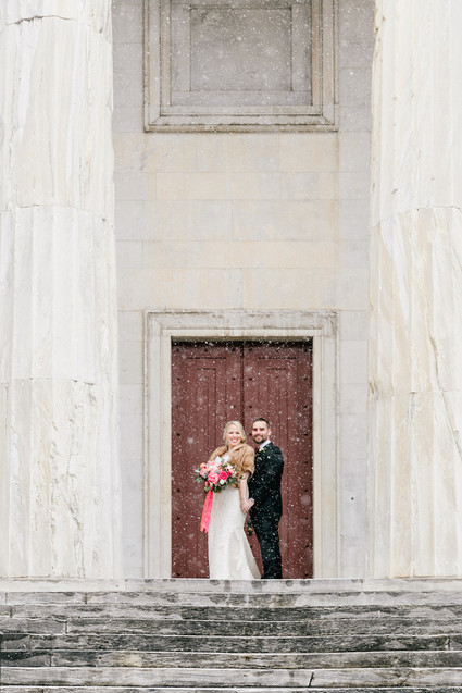Snowy Christmas wedding at Terrain at Stylers