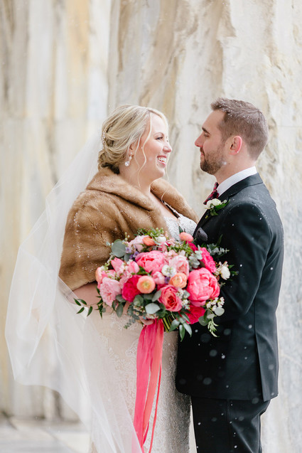 Snowy Christmas wedding at Terrain at Stylers