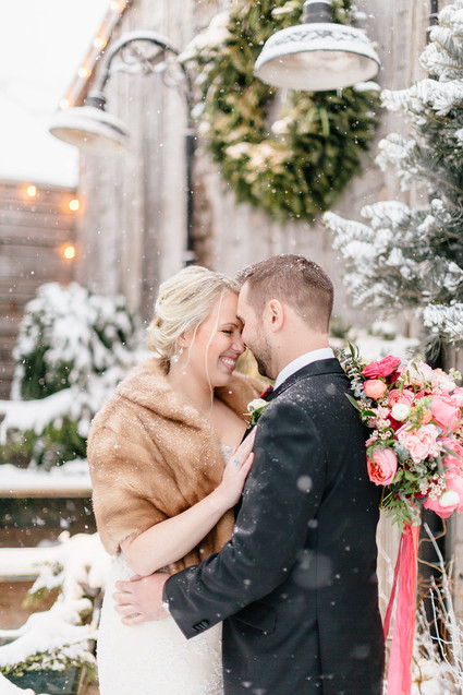 Snowy Christmas wedding at Terrain at Stylers