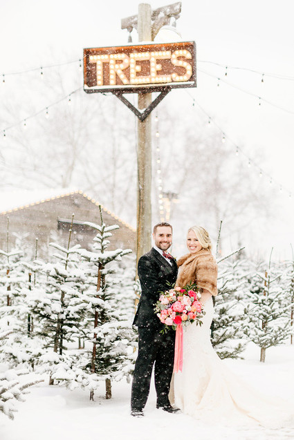 Snowy Christmas wedding at Terrain at Stylers
