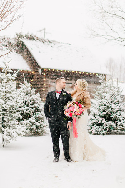 Snowy Christmas wedding at Terrain at Stylers