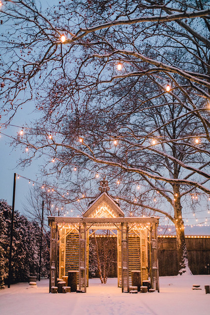 Snowy Christmas wedding at Terrain at Stylers