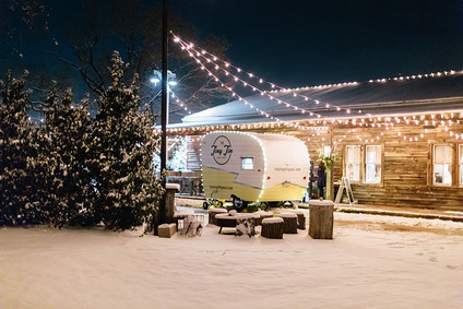 Snowy Christmas wedding at Terrain at Stylers