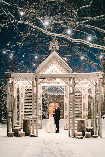 Snowy Christmas wedding at Terrain at Stylers