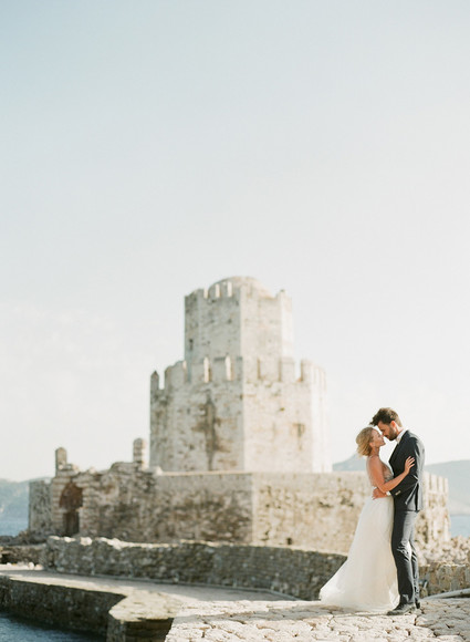 Ancient greek castle elopement at Methoni Castle
