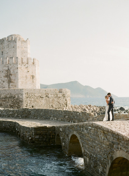 Ancient greek castle elopement at Methoni Castle