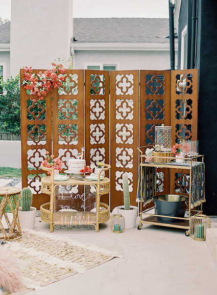 Boho llama baby shower