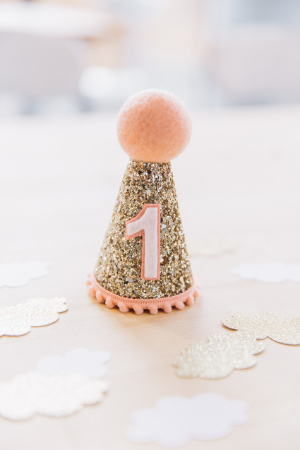 Pink hot air balloon 1st birthday party