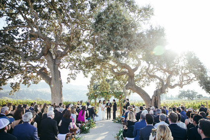 Elegant black and white wedding at Sunstone Winery