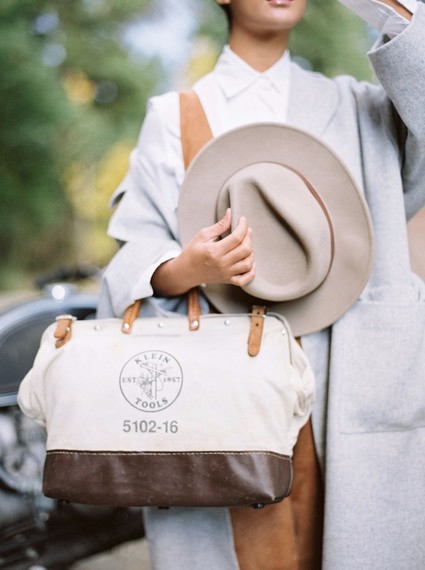 Stylish mod engagement photos on Galiano Island