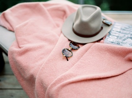 Stylish mod engagement photos on Galiano Island