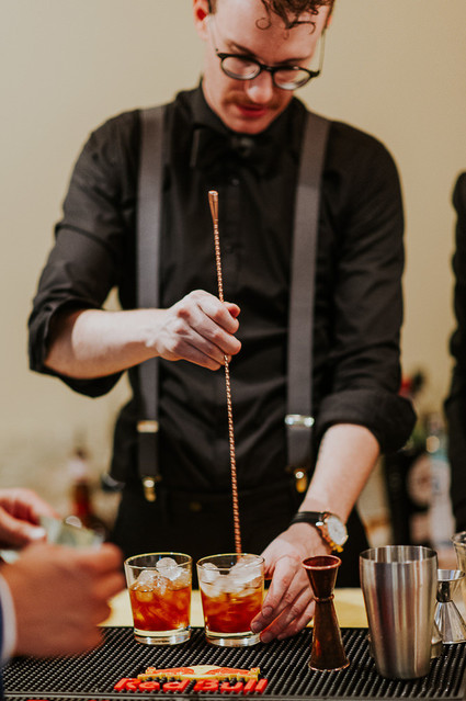 Moody foodie wedding in Edmonton