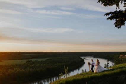 Moody foodie wedding in Edmonton