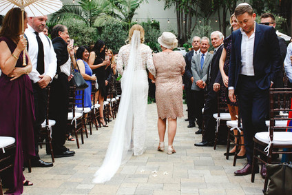 Modern jewel tone wedding at Vibiana in DTLA