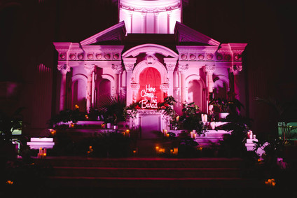 Modern jewel tone wedding at Vibiana in DTLA