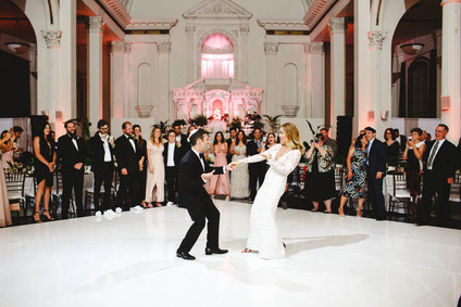 Modern jewel tone wedding at Vibiana in DTLA