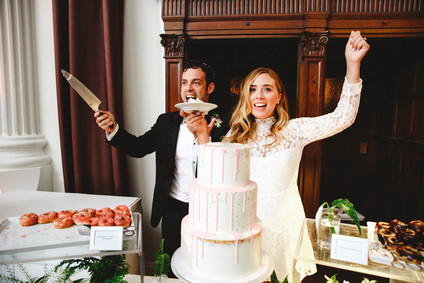 Modern jewel tone wedding at Vibiana in DTLA