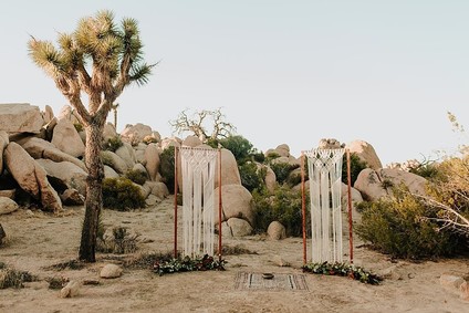 Bohemian road trip elopement ideas in Joshua Tree