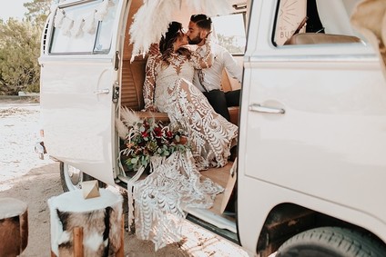 Bohemian road trip elopement ideas in Joshua Tree
