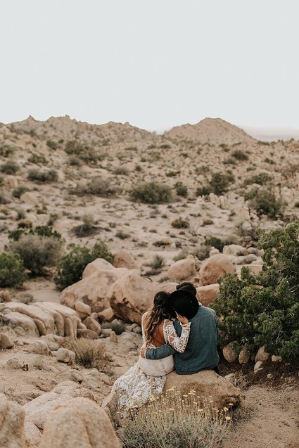 Bohemian road trip elopement ideas in Joshua Tree