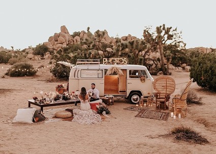 Bohemian road trip elopement ideas in Joshua Tree