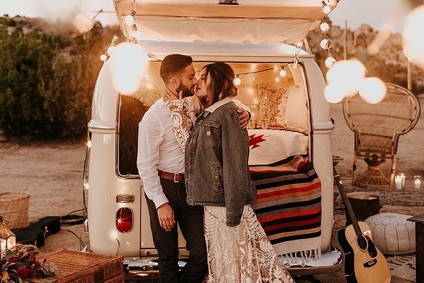 Bohemian road trip elopement ideas in Joshua Tree