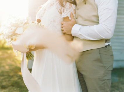 Golden hour late summer farmhouse wedding inspiration