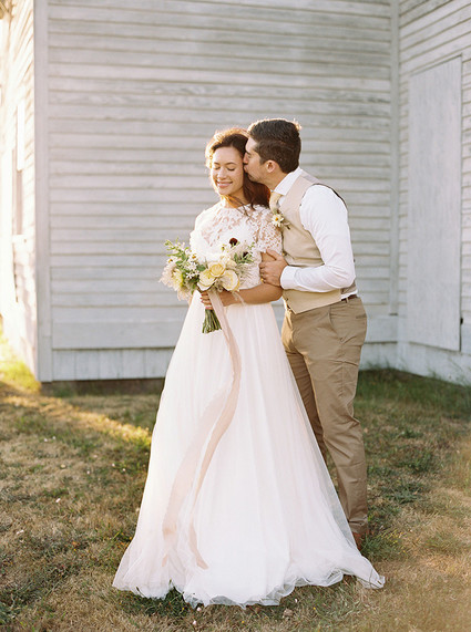Golden hour late summer farmhouse wedding inspiration