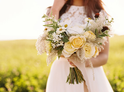 Golden hour late summer farmhouse wedding inspiration