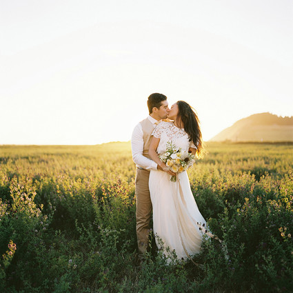 Golden hour late summer farmhouse wedding inspiration