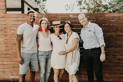 Winter backyard baby shower