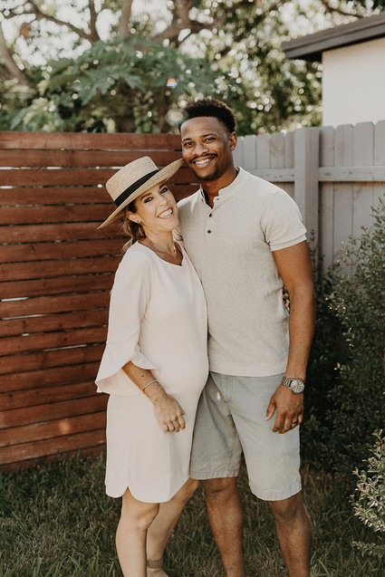 Winter backyard baby shower