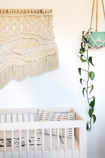 Modern boho boy's nursery