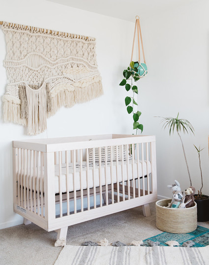 Modern boho boy's nursery