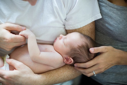 Casual Echo Park newborn photos by Amanda Gallant
