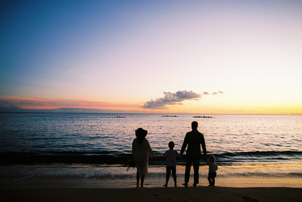 Sunset wedding portraits